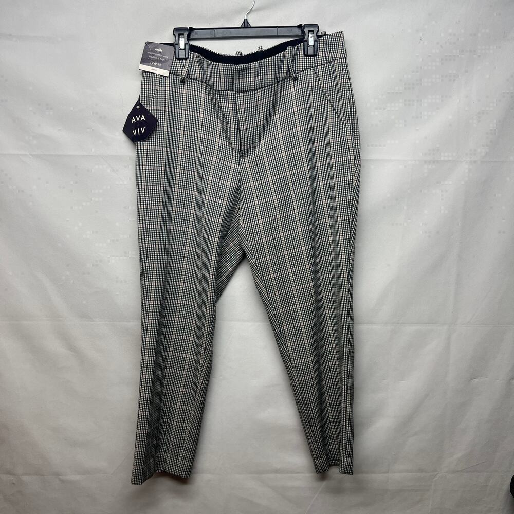 Ava Viv Womens Ankle Dress Pants 14 Stretch Academia Preppy Workwear Career NWT